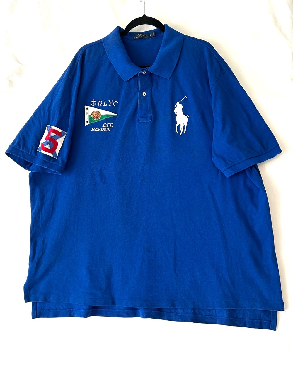 Polo Ralph Lauren Men’s 3XB Big Polo Monogramm Blue RLY Regatta Pendant Big Pony